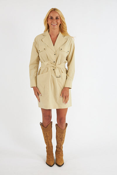 Rails Noor Trench coat-inspired mini dress - Tidal Foam