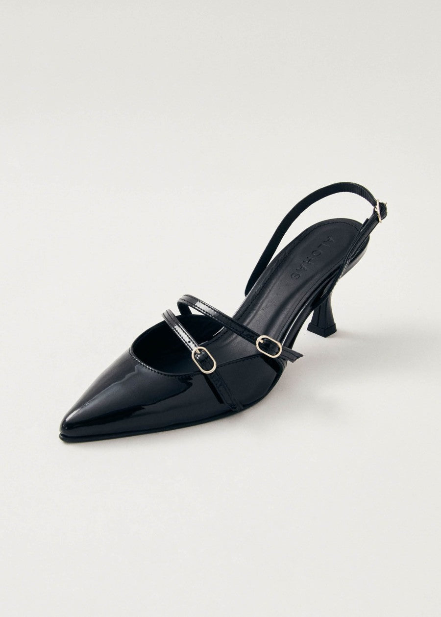 Alohas Joelle Black Patent Leather Pumps