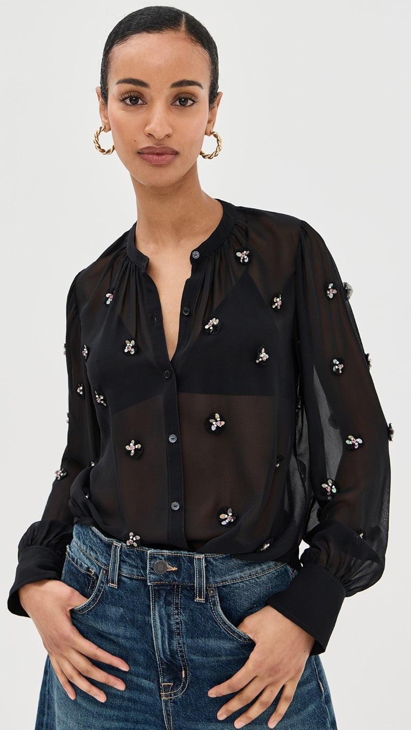 Ulla Johnson Bea Blouse Noir