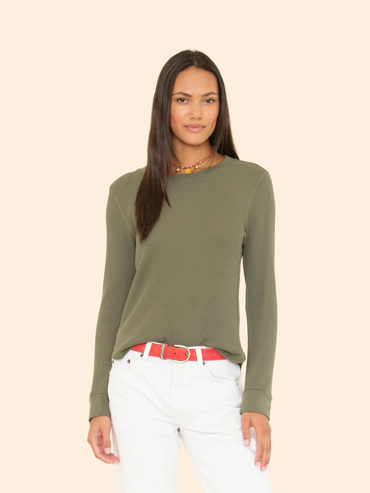 Xirena Washed Army Theo Top Washed Army