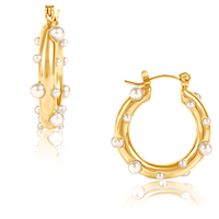 Ellie Vail Jewelry - Ellie Vail - Nicoletta Pearl Hoop Earring